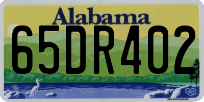AL license plate 65DR402