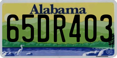 AL license plate 65DR403