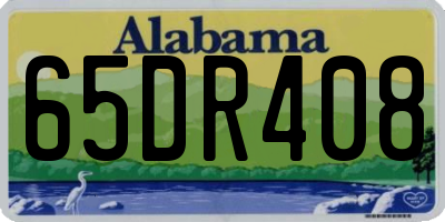 AL license plate 65DR408