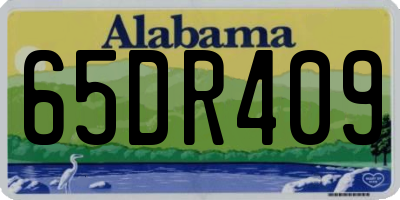 AL license plate 65DR409