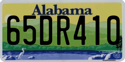AL license plate 65DR410