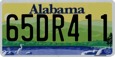 AL license plate 65DR411