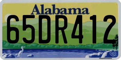 AL license plate 65DR412