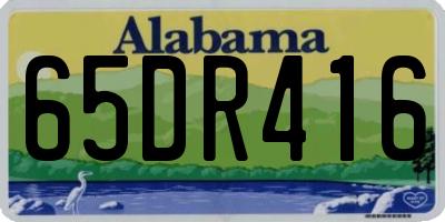 AL license plate 65DR416