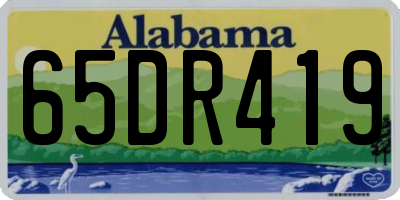 AL license plate 65DR419