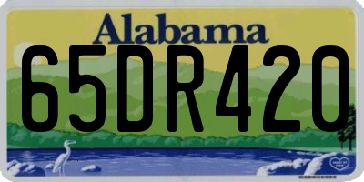 AL license plate 65DR420