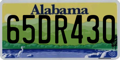 AL license plate 65DR430