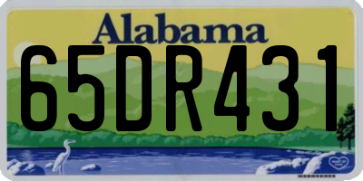 AL license plate 65DR431