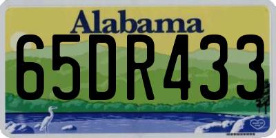 AL license plate 65DR433