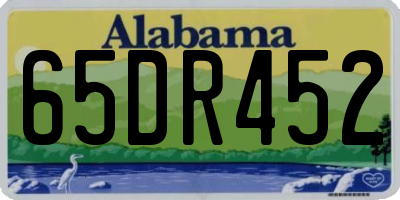 AL license plate 65DR452