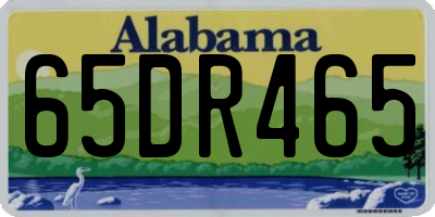 AL license plate 65DR465