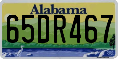 AL license plate 65DR467