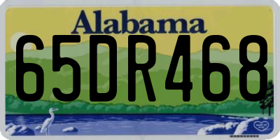 AL license plate 65DR468
