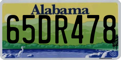 AL license plate 65DR478