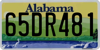 AL license plate 65DR481