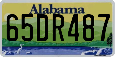 AL license plate 65DR487