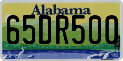 AL license plate 65DR500
