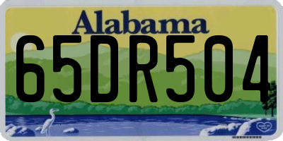 AL license plate 65DR504