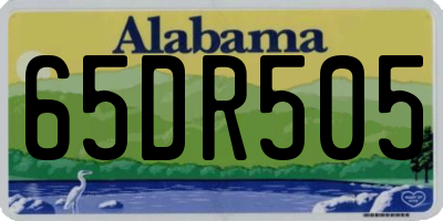 AL license plate 65DR505