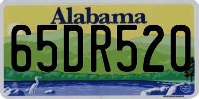 AL license plate 65DR520