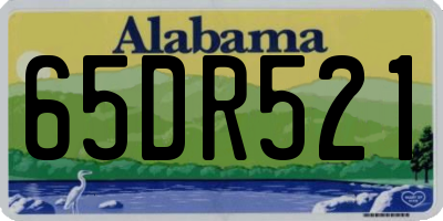 AL license plate 65DR521