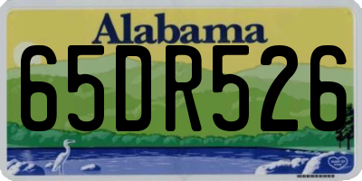 AL license plate 65DR526