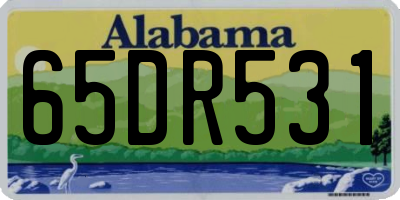 AL license plate 65DR531