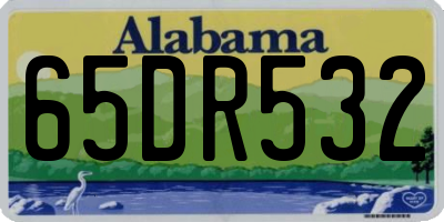 AL license plate 65DR532
