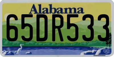 AL license plate 65DR533