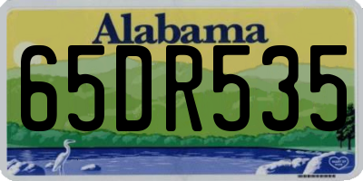AL license plate 65DR535