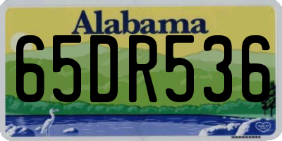 AL license plate 65DR536