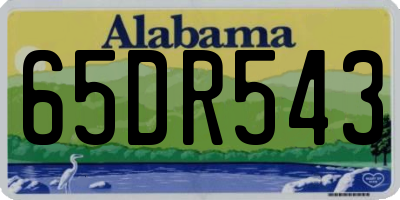 AL license plate 65DR543