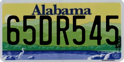 AL license plate 65DR545