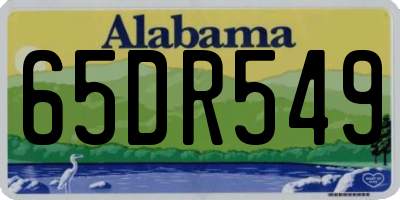 AL license plate 65DR549