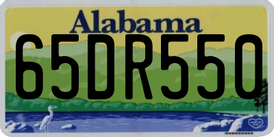 AL license plate 65DR550