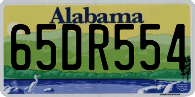 AL license plate 65DR554