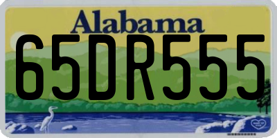 AL license plate 65DR555