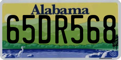 AL license plate 65DR568