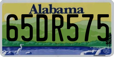 AL license plate 65DR575