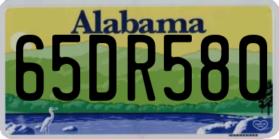 AL license plate 65DR580