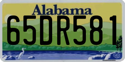 AL license plate 65DR581