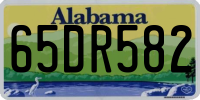 AL license plate 65DR582