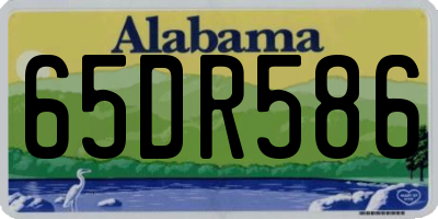 AL license plate 65DR586