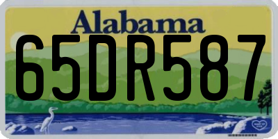 AL license plate 65DR587