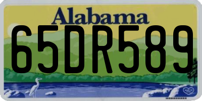 AL license plate 65DR589