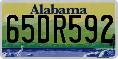 AL license plate 65DR592