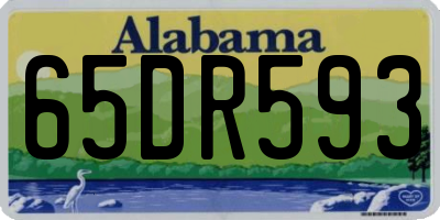 AL license plate 65DR593