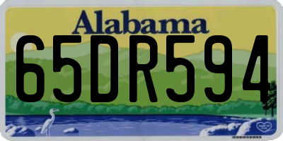 AL license plate 65DR594