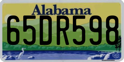 AL license plate 65DR598