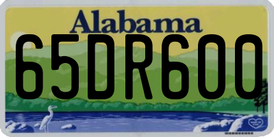 AL license plate 65DR600